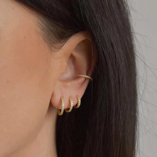 Boucles d'oreilles classiques en forme d'anneau