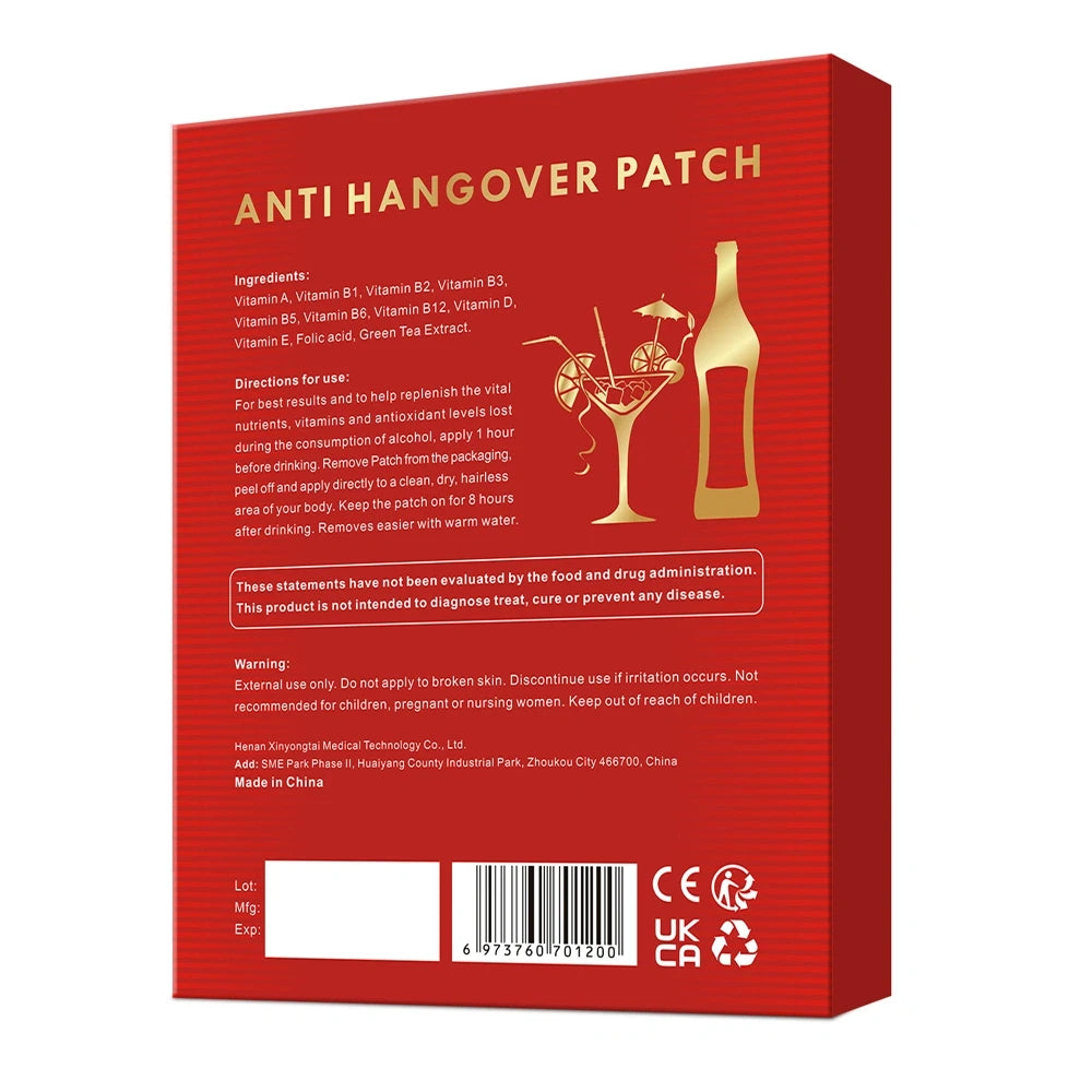 Patch Vitaminé Anti-Gueule de Bois pour un Réveil Énergique