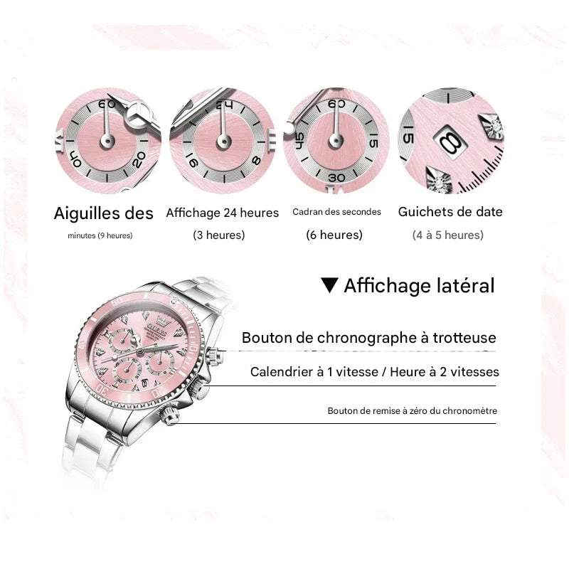Montre élégante de luxe pour femme