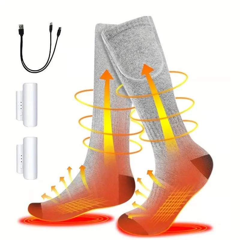 Chaussettes chauffantes à température réglable