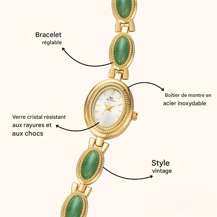 Gabriella – Montre Femme Quartz Luxe, Dorée
