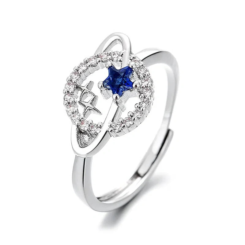 💎Bague Réglable Étoile & Lune