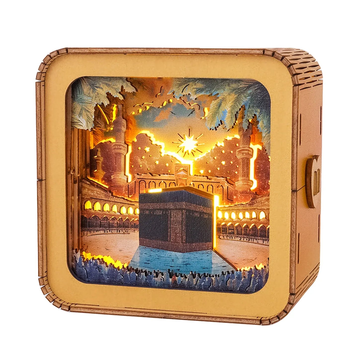 Kit Holy MAKKAH - Puzzle 3D en bois avec veilleuse