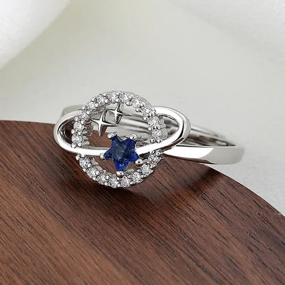 💎Bague Réglable Étoile & Lune