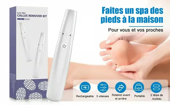 Éliminateur électrique de callosités pour les pieds