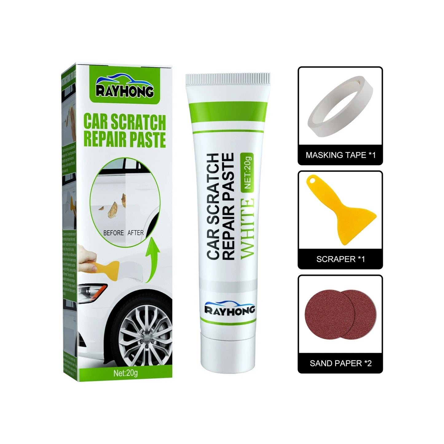 Pâte Réparatrice Auto Instantanée – Efface les Rayures en un Clin d’Œil ! 🚗✨