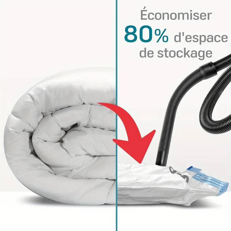 Sacs de stockage sous vide 80 x 100 cm – Lot de 6 pièces
