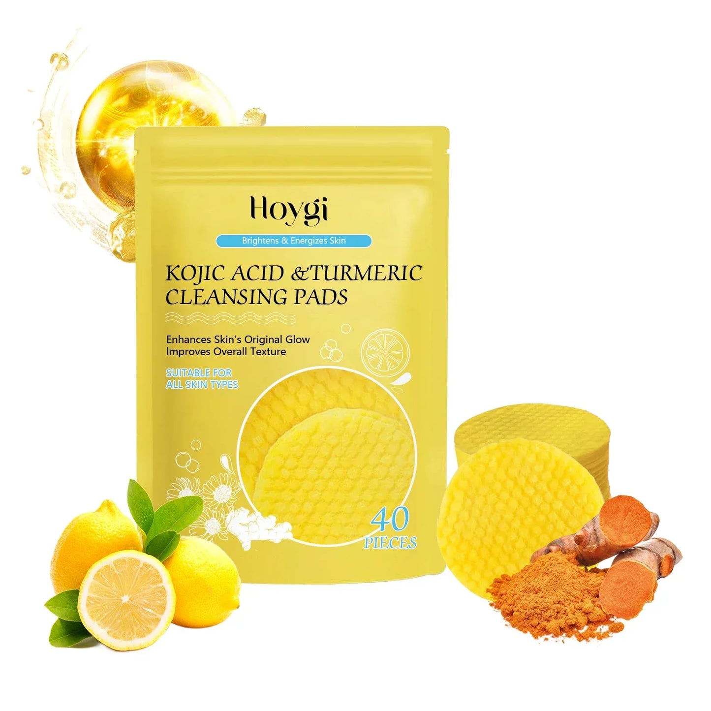 ✨ Disques exfoliants nettoyants au curcuma Soins nettoyants pour le visage