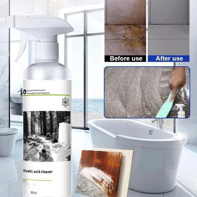Détachant multi-usages à l'acide oxalique, nettoyage et détachage des carreaux de toilettes et de salle de bain